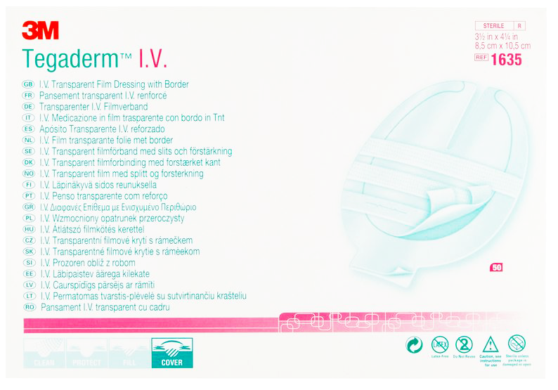 Amtech Medical 3M Tegaderm IV Transparent Dressing 8.5cm x 10.5cm Box