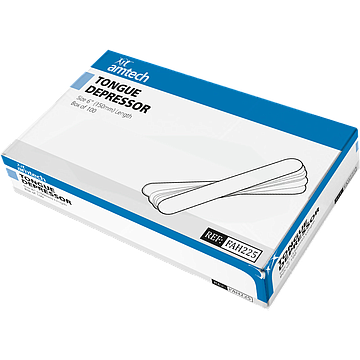 Amtech Wooden Tongue Depressors Box 100