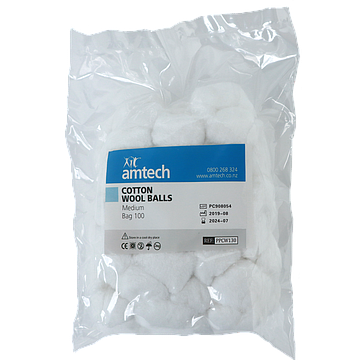 Amtech Cotton Wool Balls Medium Pack 100 