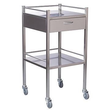 Amtech Trolley Stainless Steel 2 Shelves 1 Drawer (500 x 500 x 900mm)