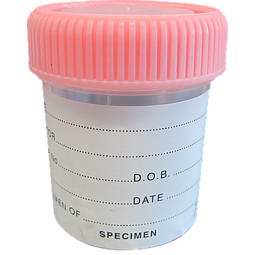 Plastic Specimen Container with Lid 70ml Each